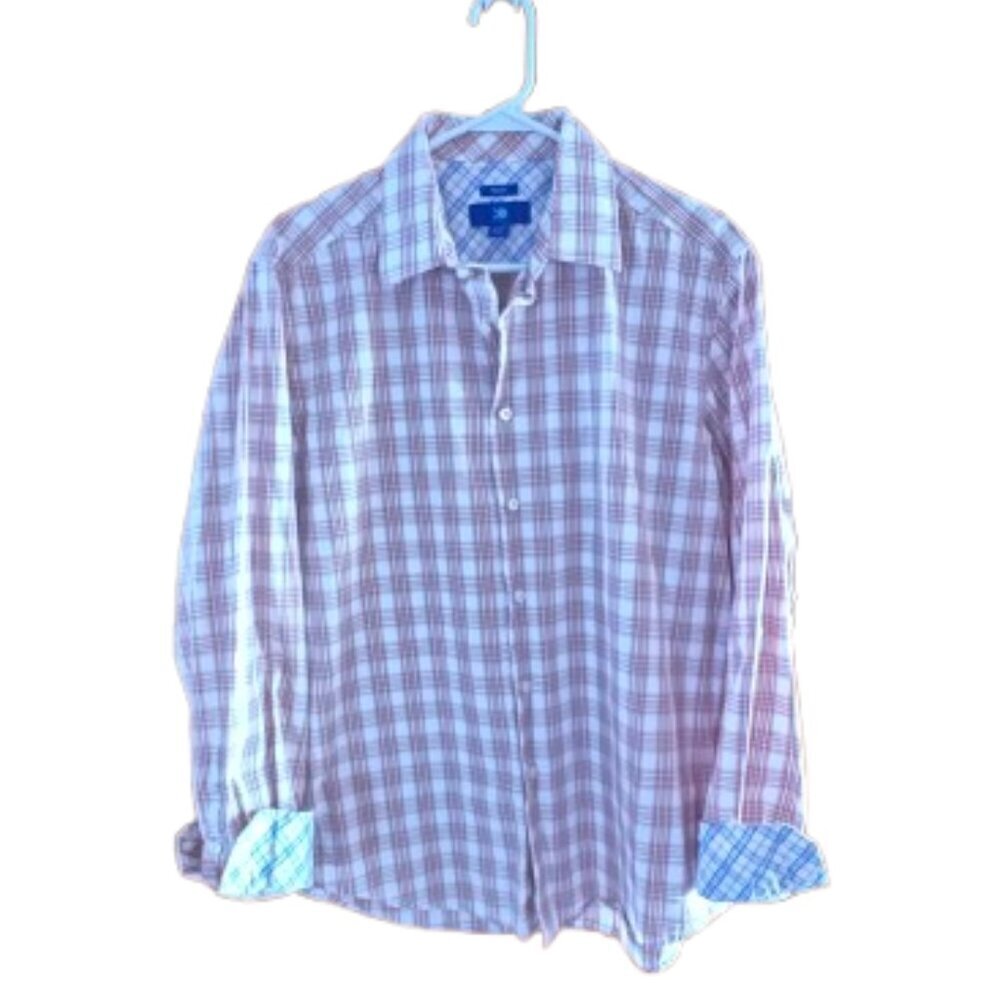 Egara Non-Iron, Slim Fit, Button Down Shirt Size Large (K)